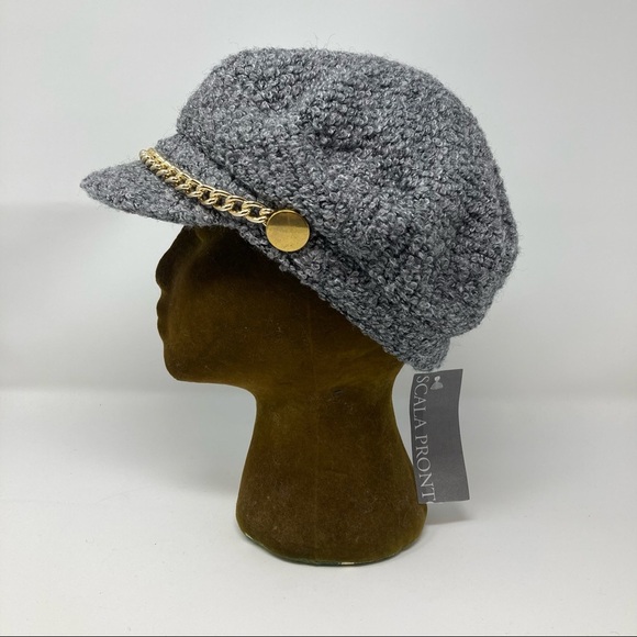 NWT Scala Pronto grey page boy hat/cap - Picture 2 of 6